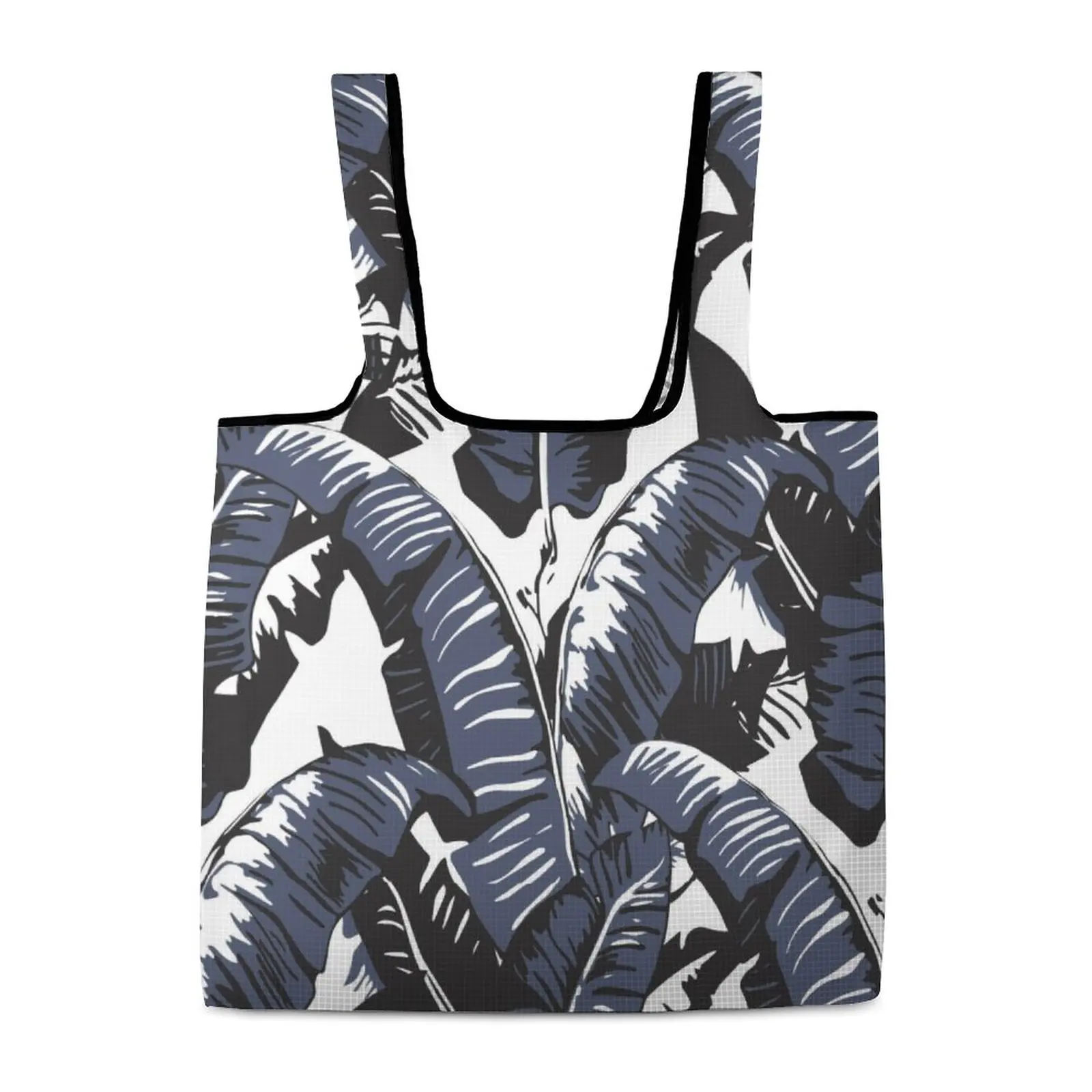 

Customized Patterns Foldable Tote Bag Large Capacity Folding Zipperless Lightweight Bag Reusable Shopping Beach Bag