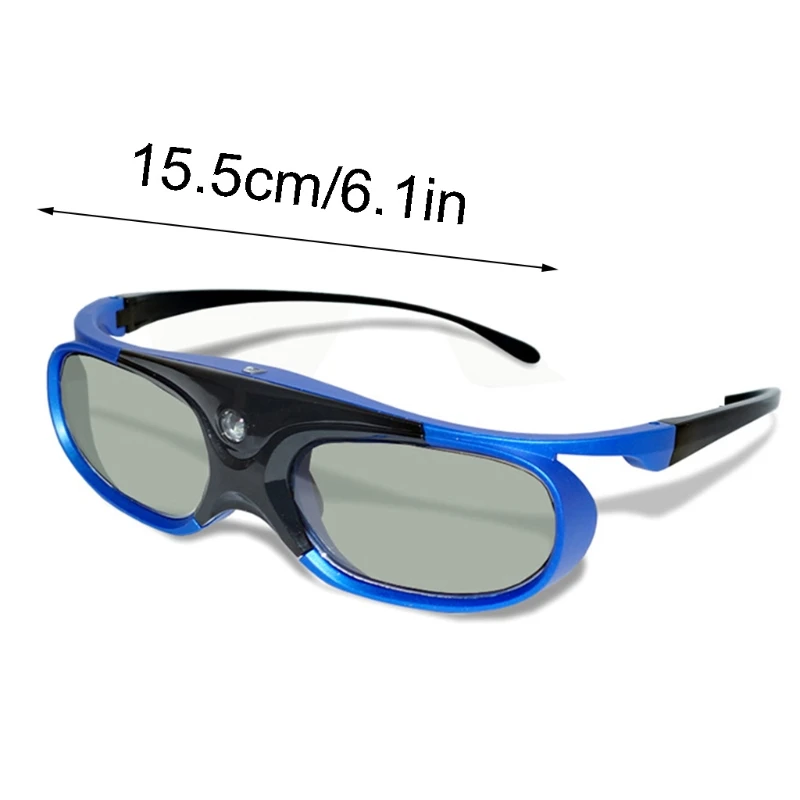 3D Glasses Active Shutter Rechargeable Eyewear for DLP-Link Optama Acer BenQ ViewSonic Sharp Projectors Glasses