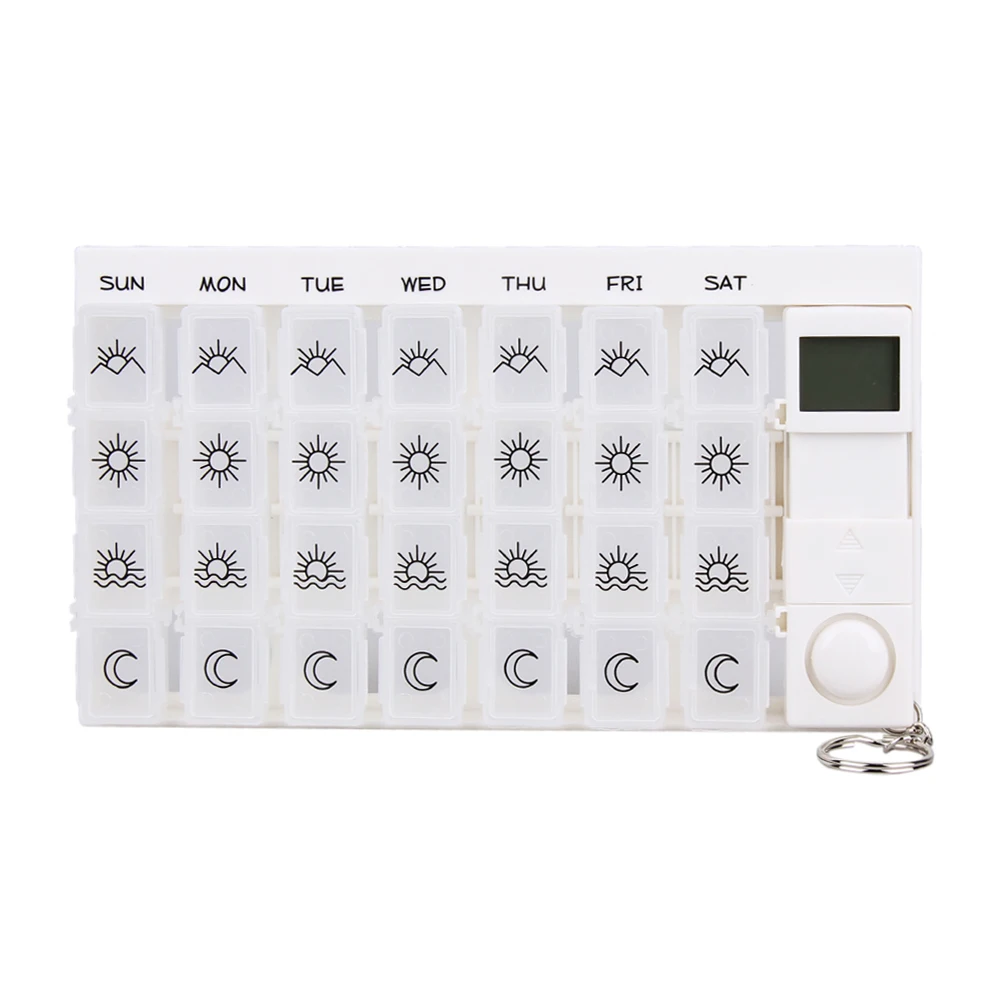 28-Grid Electronic Medicine Storage W/Timer 3