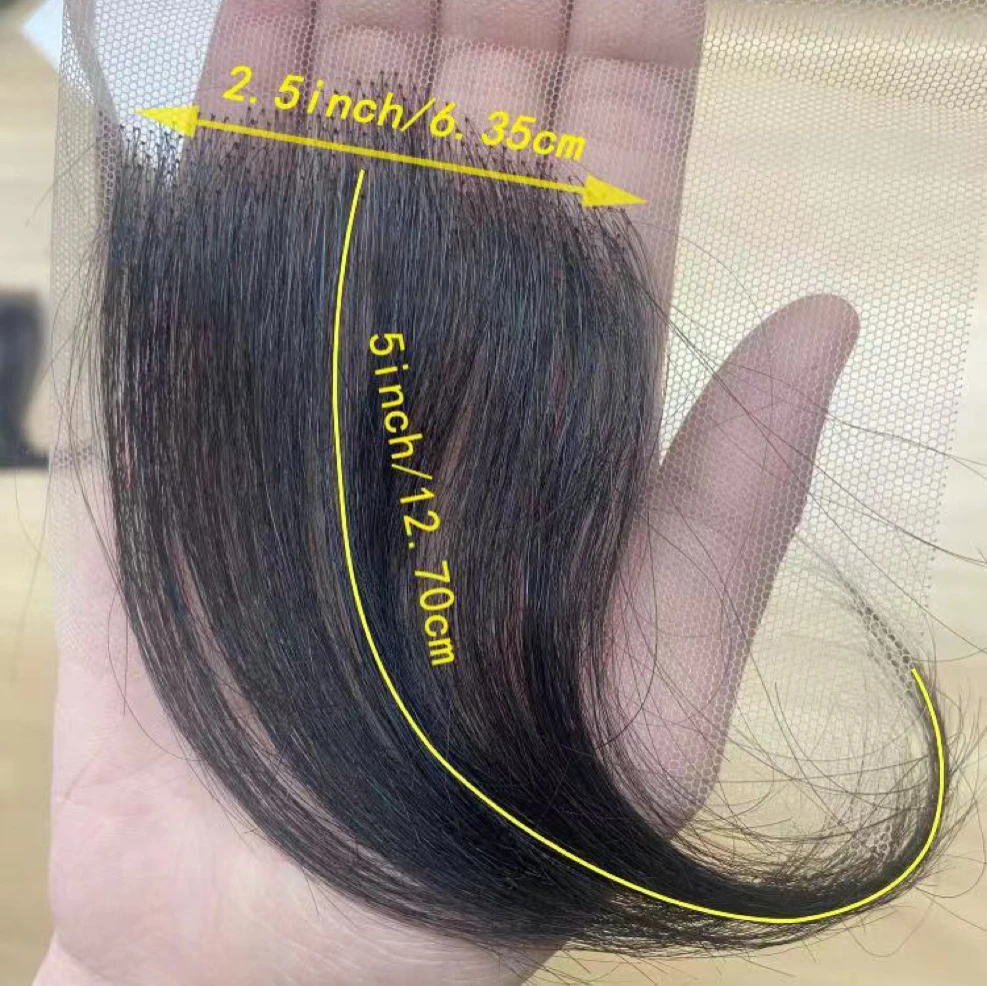 Human Hair Bangs WYQIVY Edges Hair Baby Hair Edges 100% Human Wig Hairline, Wigs Human for Black Women in Natural Black,Lace Bab