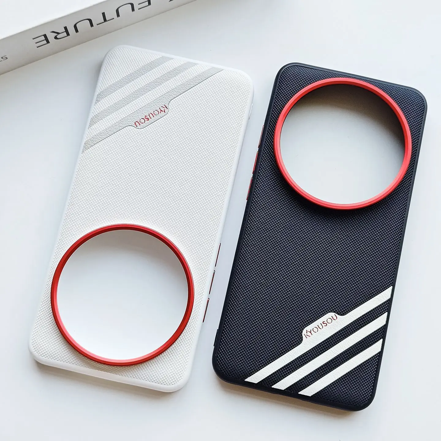 Sleek Skin-Friendly Metal Frame Case with PU Leather Cover - Shockproof