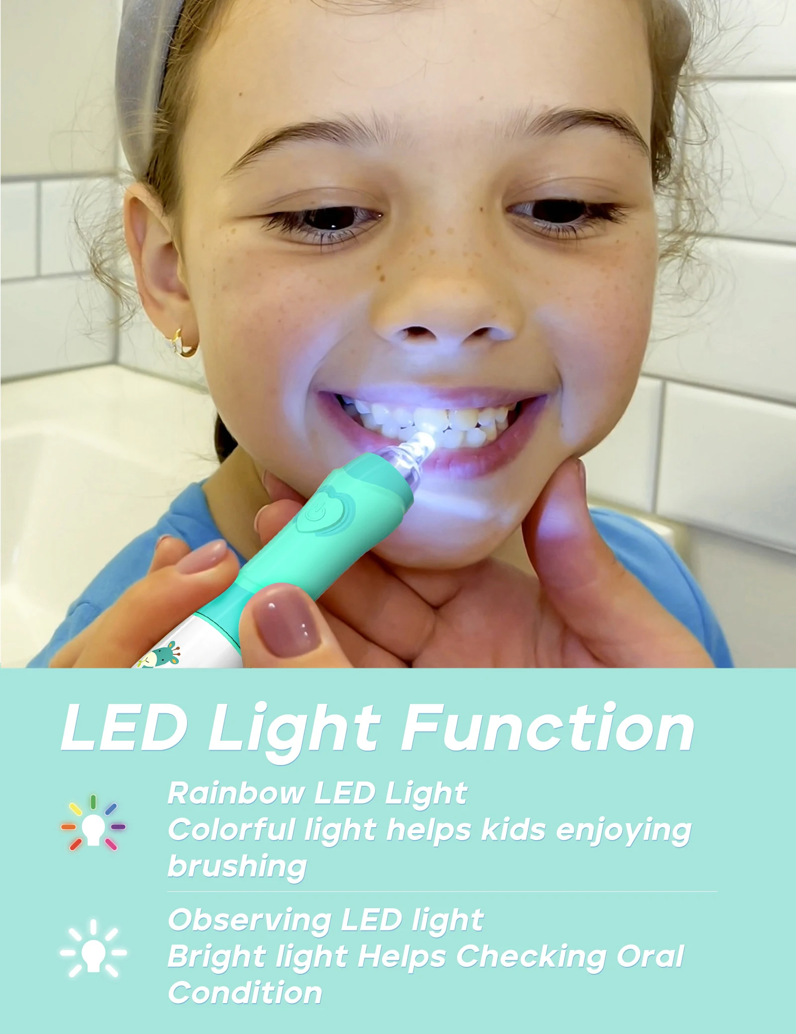 Kids Electric Toothbrush Sonic Electric Toothbrush Kids Battery Cartoon Colorful LED Waterproof Soft Oral Hygiene Massage Teeth Care SG977