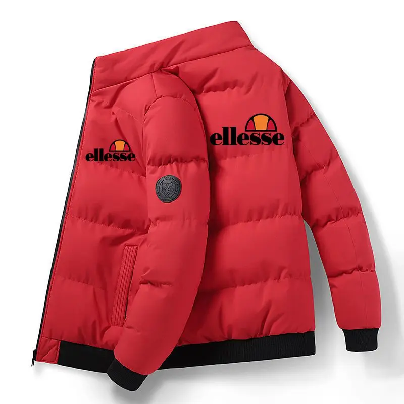 Men Winter Coat Autumn and Winter Men's Korean Style Zipper Casual Jacket Pilot Coat Scarf Collar Fashion Thin