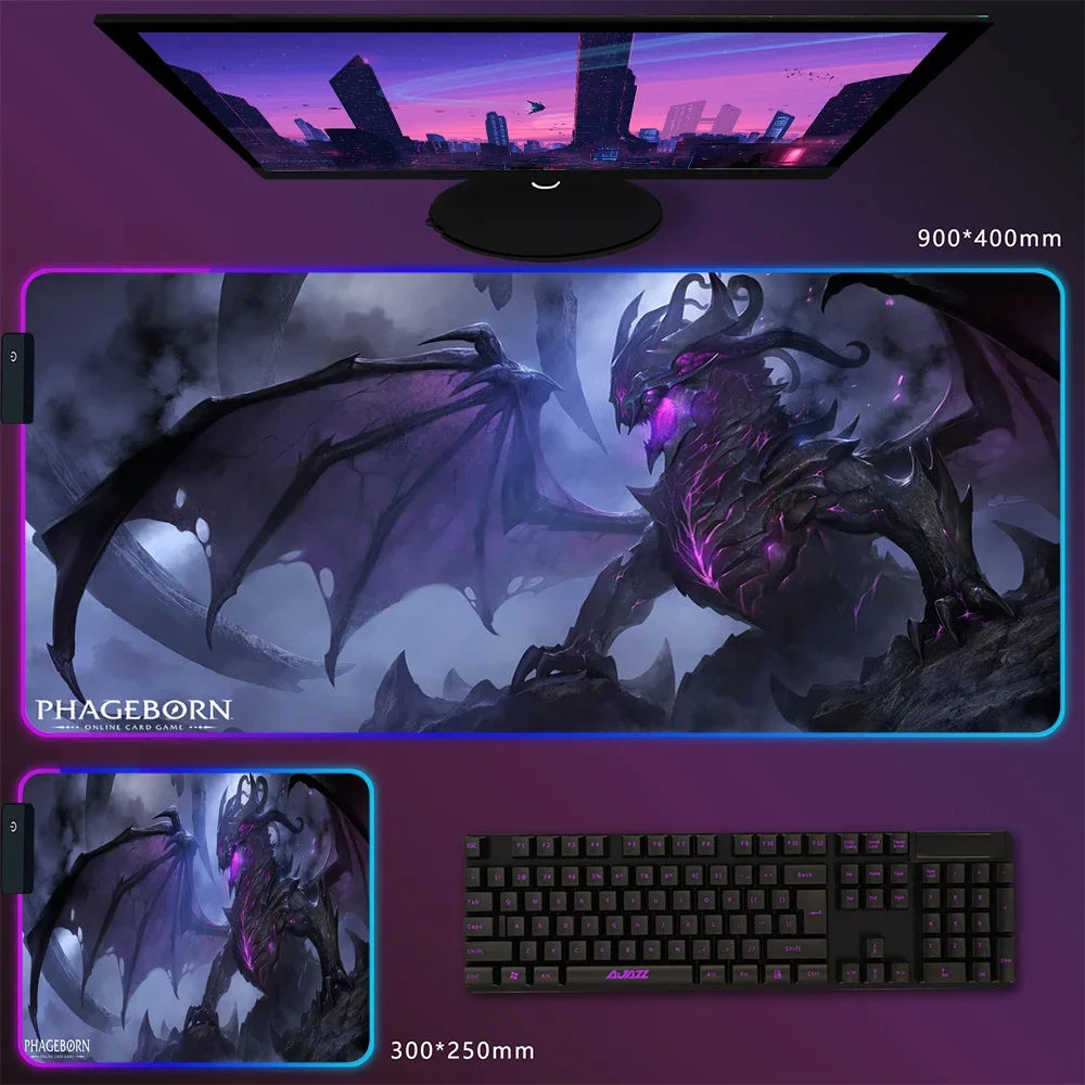 Enhanced RGB Gaming Mousepad - Extra Large Desk Mat with LED Lighting