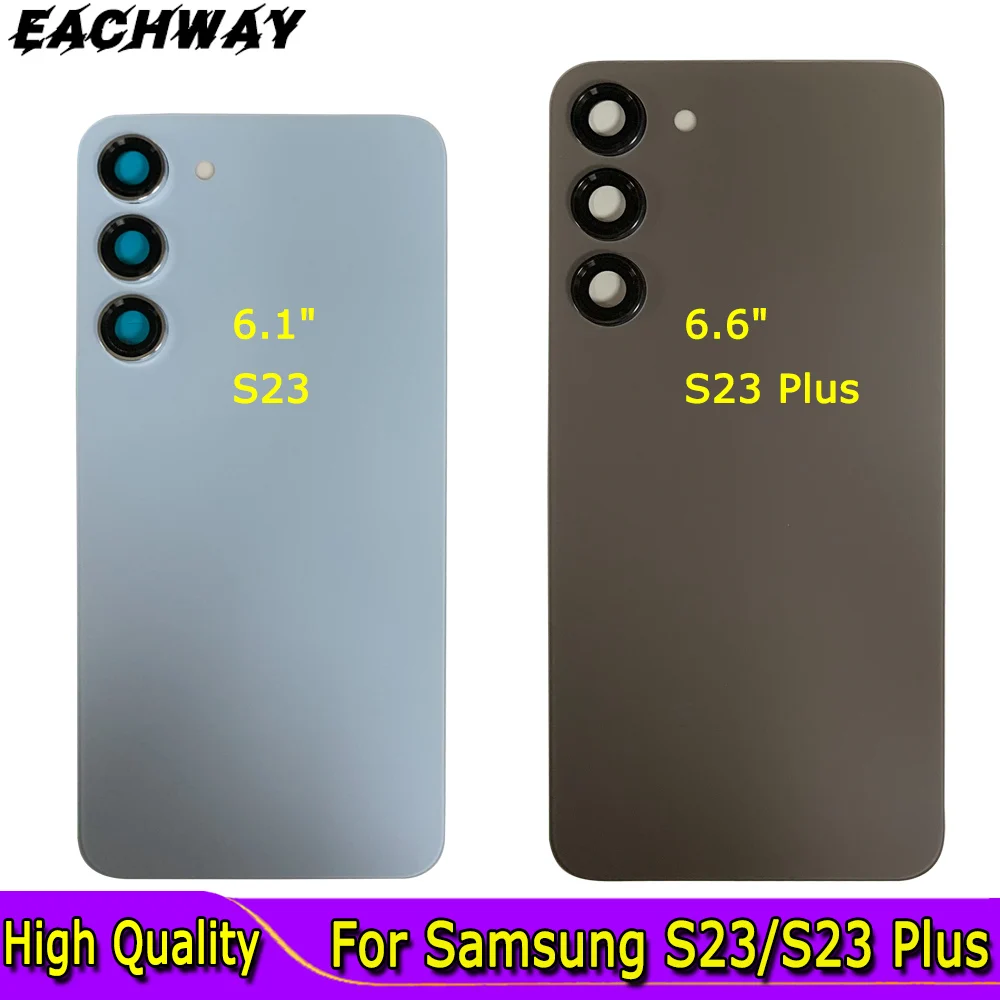 Per Samsung S23 Cover Posteriore In Vetro Per Samsung Galaxy S23 S23 + S916 S916B S23 Plus Coperchio Batteria Custodia Per Porta Posteriore