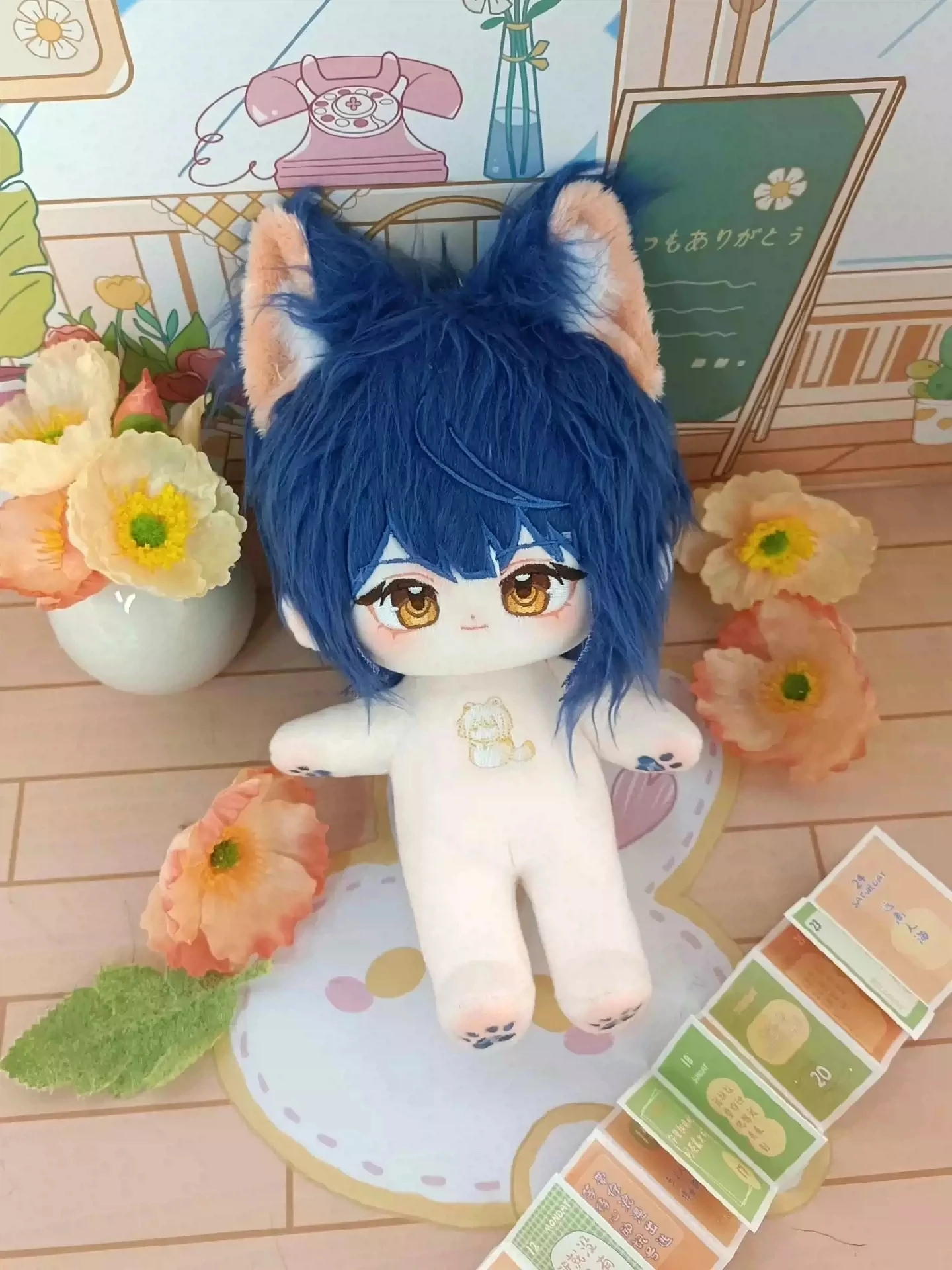 

Game Anime Genshin Impact Xingqiu Cosplay Plush Stuffed DollBody Cotton Dress Up Change Clothes 20cm Plushie Mascot