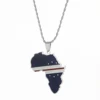 Africa Map & Cabo Verde Flag  Pendant Necklaces Gold Color Jewelry 4