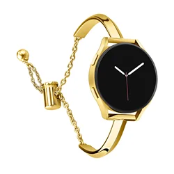 Elegant 20mm/22mm Metal Chain Jewelry Strap - 20mm (Gold)