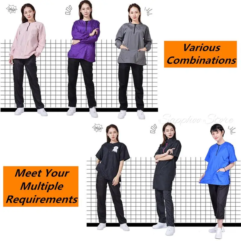 Anti-static Waterproof Pet Groomer Work Clothes Trousers Dog Cat Hairdressing Beauty Work Clothes Cropped Pants Shorts G0704 2