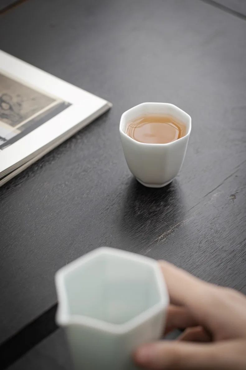 Kung Fu Teetasse Grüne Keramik Gaiwan Teeschale Teezubehör jingdezhen Teekanne Set Teegeschirr – Detail 7