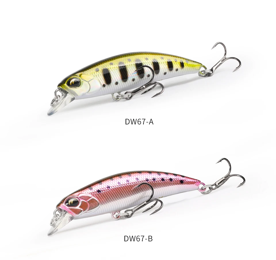 TSURINOYA 60S Sinking Minnow Angelköder DW67 60mm 6,1g Künstlicher harter Köder Hechtbarsch Forelle Jerkbait Fluss Wobbler Kurbelköder – Detail 21