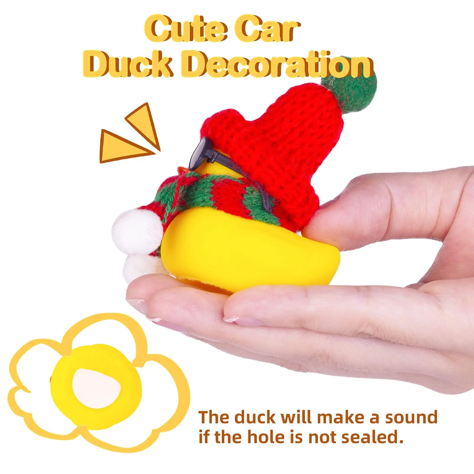 Rubber Duck Car Duck Dashboard Decorations for Cute Car Accessories Party Favors 5