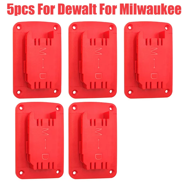 5pc Tool Mount Holder Plastic Electric Tool Battery Dock For Dewalt  /18/20v Battery Tool For Milwaukee M18 18v Tool - Power Tool  Accessories - AliExpress