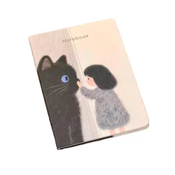 Healing Girl Cat A5 Hardcover Notebook: Portable Ruled Journal for Study, Work, and Creativity (Notebook)