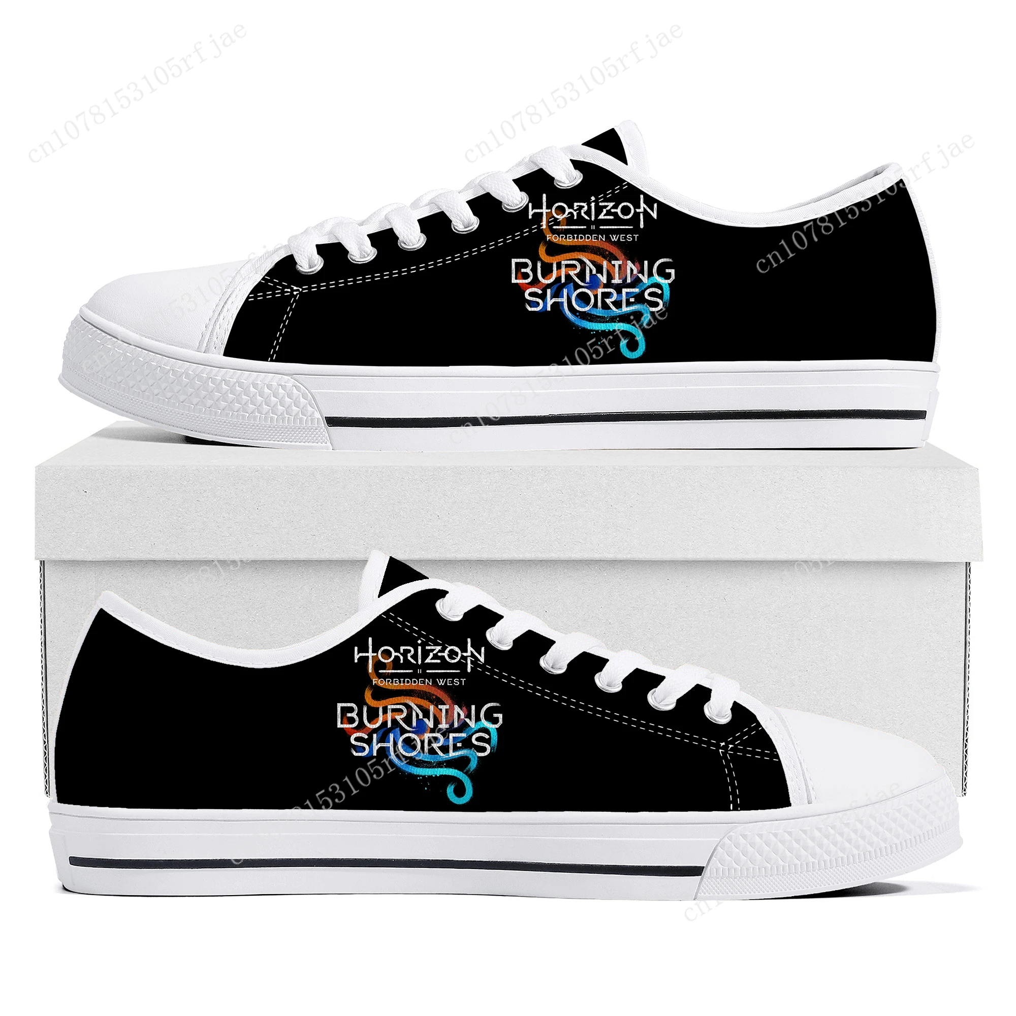 Horizon Forbidden West Low Top Sneakers Cartoon Game Womens Mens Teenager High Quality Canvas Sneaker Couple Custom Built Shoes