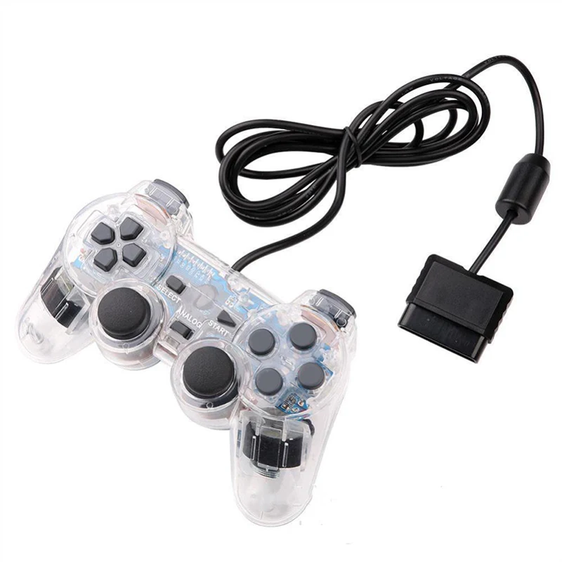 For Sony PS2 Game Controller Dual Vibration Digital Joypad Wired Connection Anti-slip Gamepad For Playstation 2 Gaming Console 