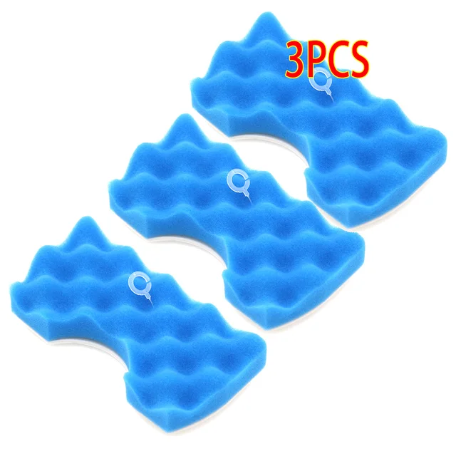 1 Set Blue Sponge Hepa Filter Kit for Samsung DJ97-01040C SC43 SC44 SC45 SC47 Series Robot Vacuum Cleaner Parts Accessory 3PCS