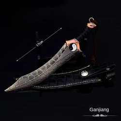 Game Weapon Anime Surrounding 17cm Original Weapon Model Ganjiang Leather Case Version Zinc Alloy Weapon Decoration Toys