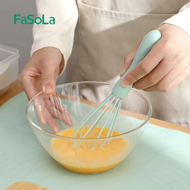 FaSoLa Silicone Spatula BBQ Oil Brush Cookware Cake Cooking Tool Non-stic Kitchen Gadget Sets Frying Utensils Accessories