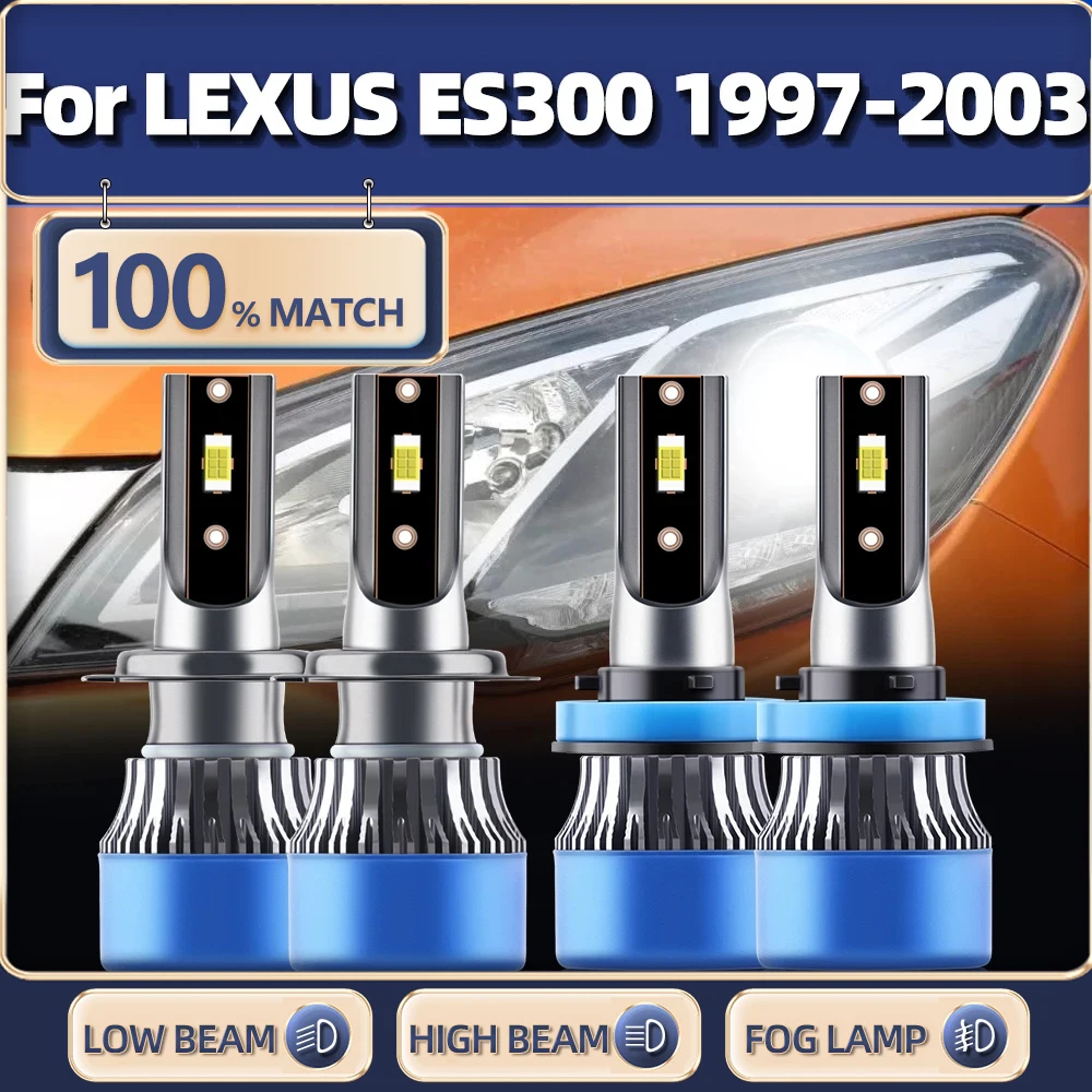 

40000LM Canbus LED Headlight Plug And Play Car Lights Bulbs 6000K Auto Lamp For LEXUS ES300 1997 1998 1999 2000 2001 2002 2003