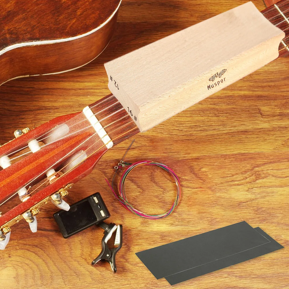 Blocco Levigatura Per Tasti Basso E Chitarra – Attrezzo Liutaio Per Livellare I Tasti (Legno)