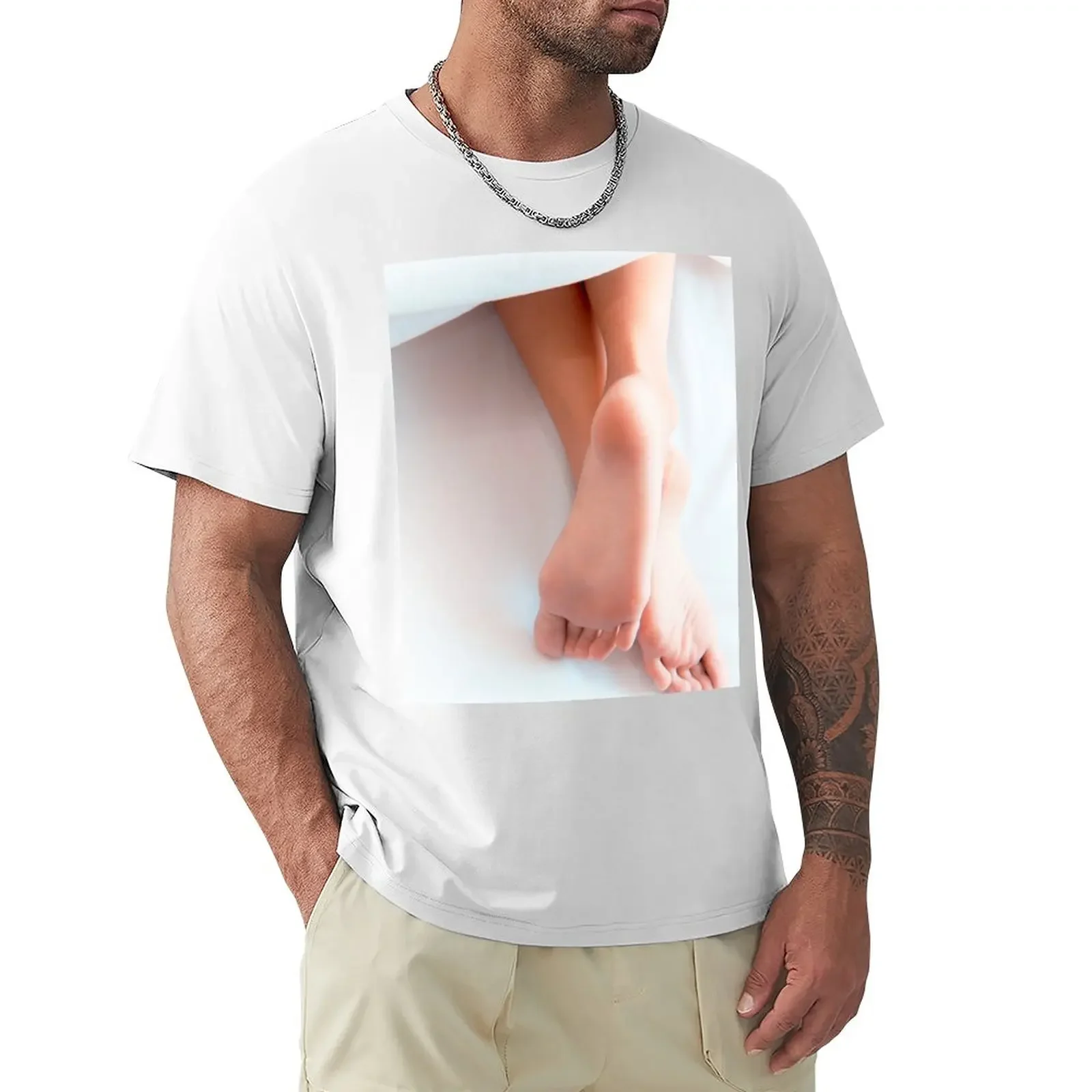 

Female feet at the morning T-Shirt shirts graphic tees blacks korean fashion heavyweights plain t shirts men