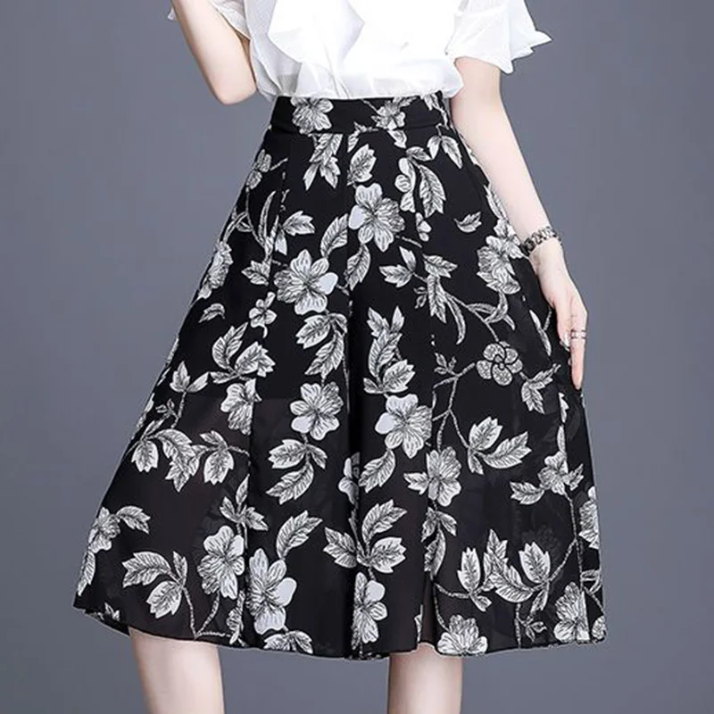 Fashion Loose Elastic High Waist Korean Polka Dot Pants Women's 2023 New Office Lady Commute Oversized All-match Casual Capris