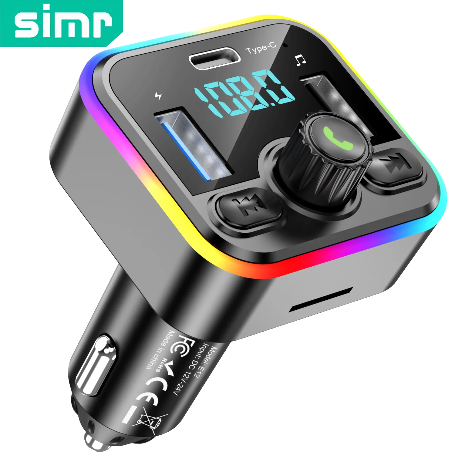 FM Transmitter Car MP3 Player Bluetooth 5.3 FM Transmitter Handsfree Car AUX Radio Modulator MP3 Player 20W & PD Fast Charge Adapter Car Accessories