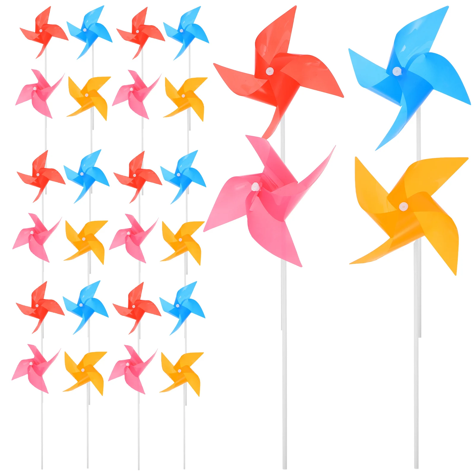 Windmill Toys 100Pcs Plastic Windmill Colorful Pinwheel Wind Kids Playing Toy Wind Sculptures Spinners Garden Landscape Decor Mixed Color