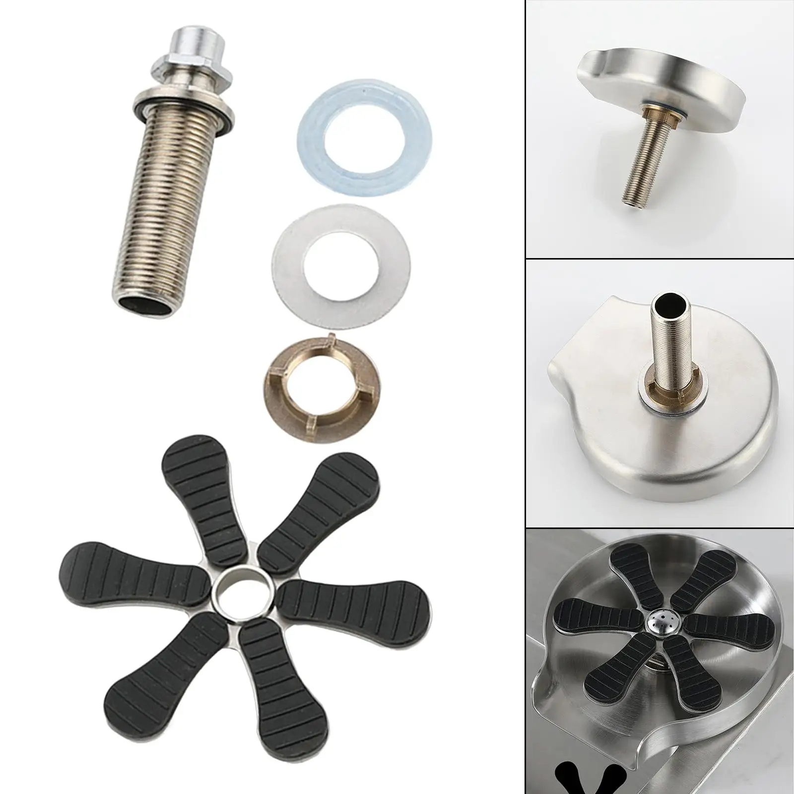 Sink Faucet Glass Rinser Accessories DIY Replacement Bottle Cup Washer Attachment Efficient Wide Application Cup Cleaner Sturdy glass cup washer