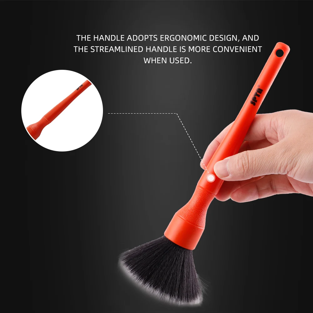 SPTA Car Detailing Brush Set Auto Detail Brush Kit for Elegant Surfaces Interior Exterior No Scratch car cleaning tool