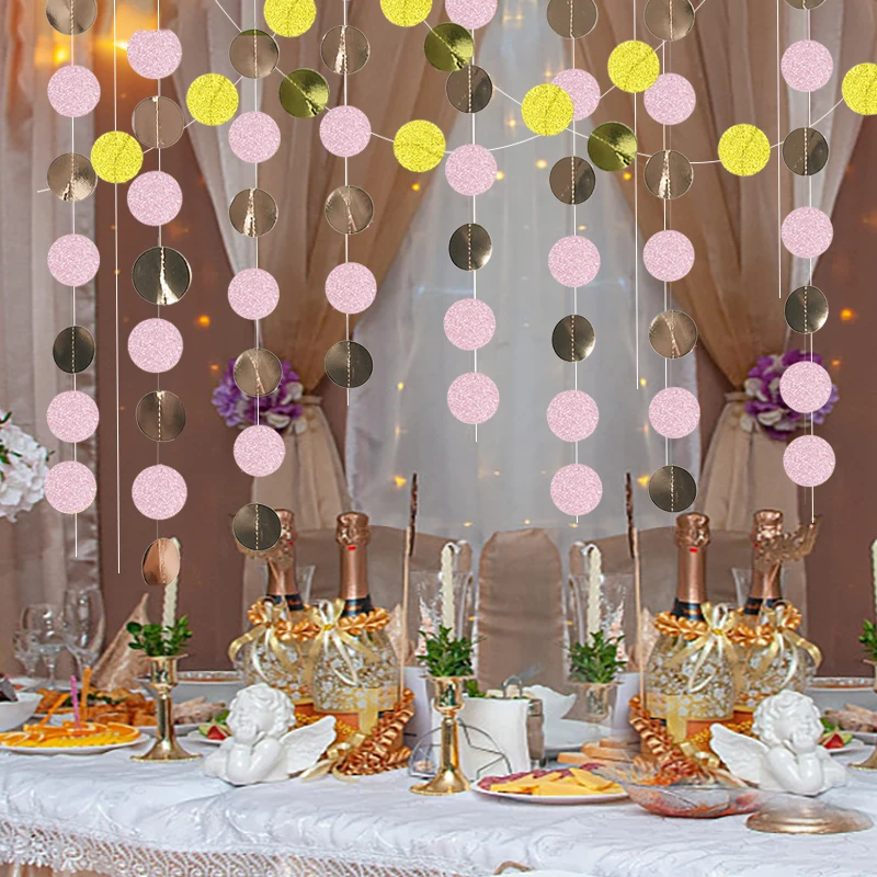 

1set Shiny Disc Pendants Rain Curtain Wedding Party Birthday Anniversar Background Wall Decoration Party Decoration Disc Curtain