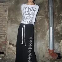 Haut court à manches longues pour femmes, Streetwear Y2K, Vintage, Harajuku, Gothique, Hip Hop, Emo Girl, T-shirt décontracté, Sexy, Slim, Chic, Imprimé, Grunge, Punk 4