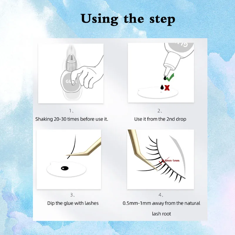 EONBEAUT Eyelash Glue Eyelash Makeup Tool Korea Black Waterproof 5ml Individual Fast Drying Extra Strong Professional Makeup Adhesive Tool