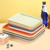Rectangular Pallet Nordic Plastic Food Serving Tray Multiple Colors Storage Tray Household Kitchen Fruit Dessert Tray 3