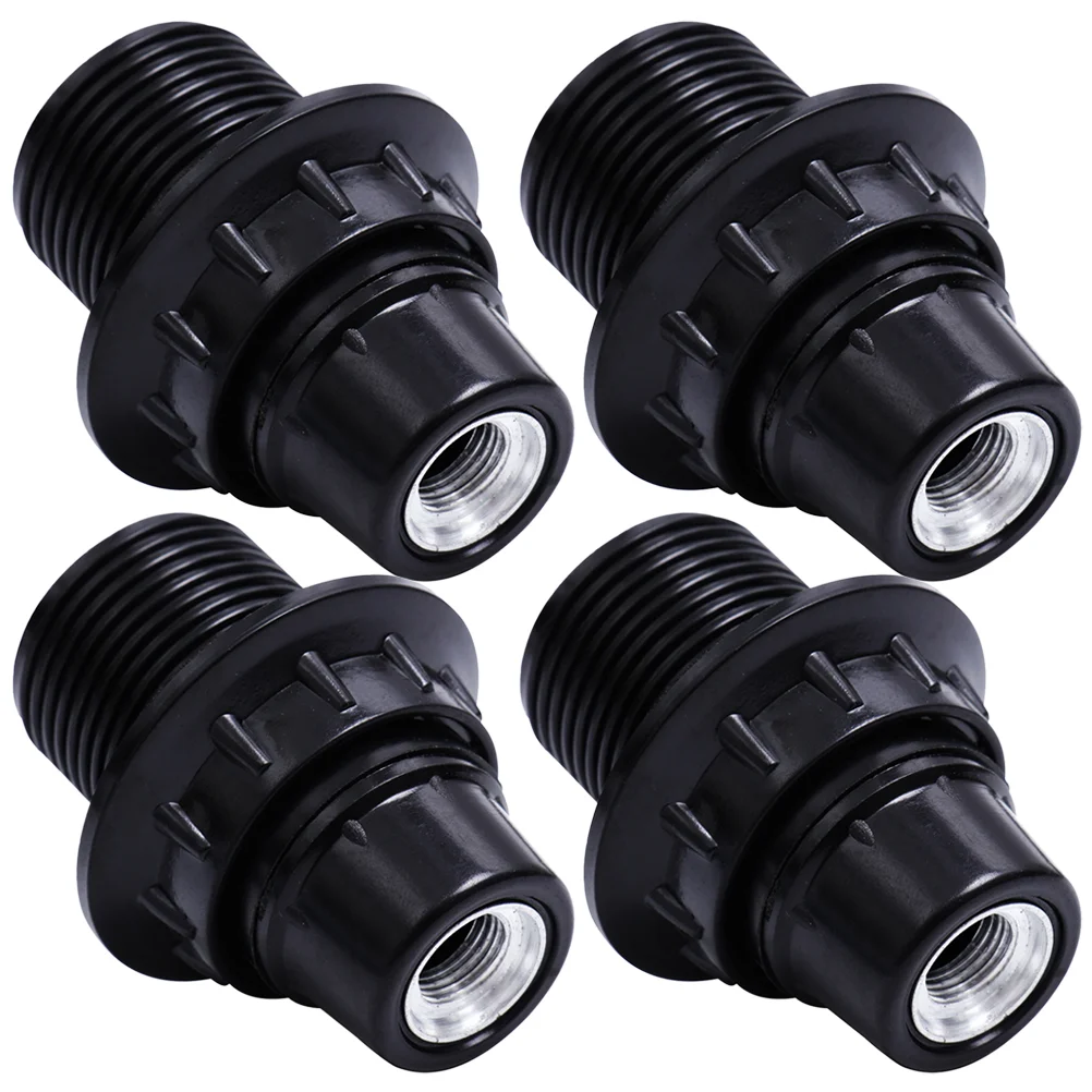 

4 Pcs E14 Aluminum Cover Bakelite Lamp Holder Screw Self-locking Half-thread (4pcs) Light Bulb Base Socket Repair Kit Plastic