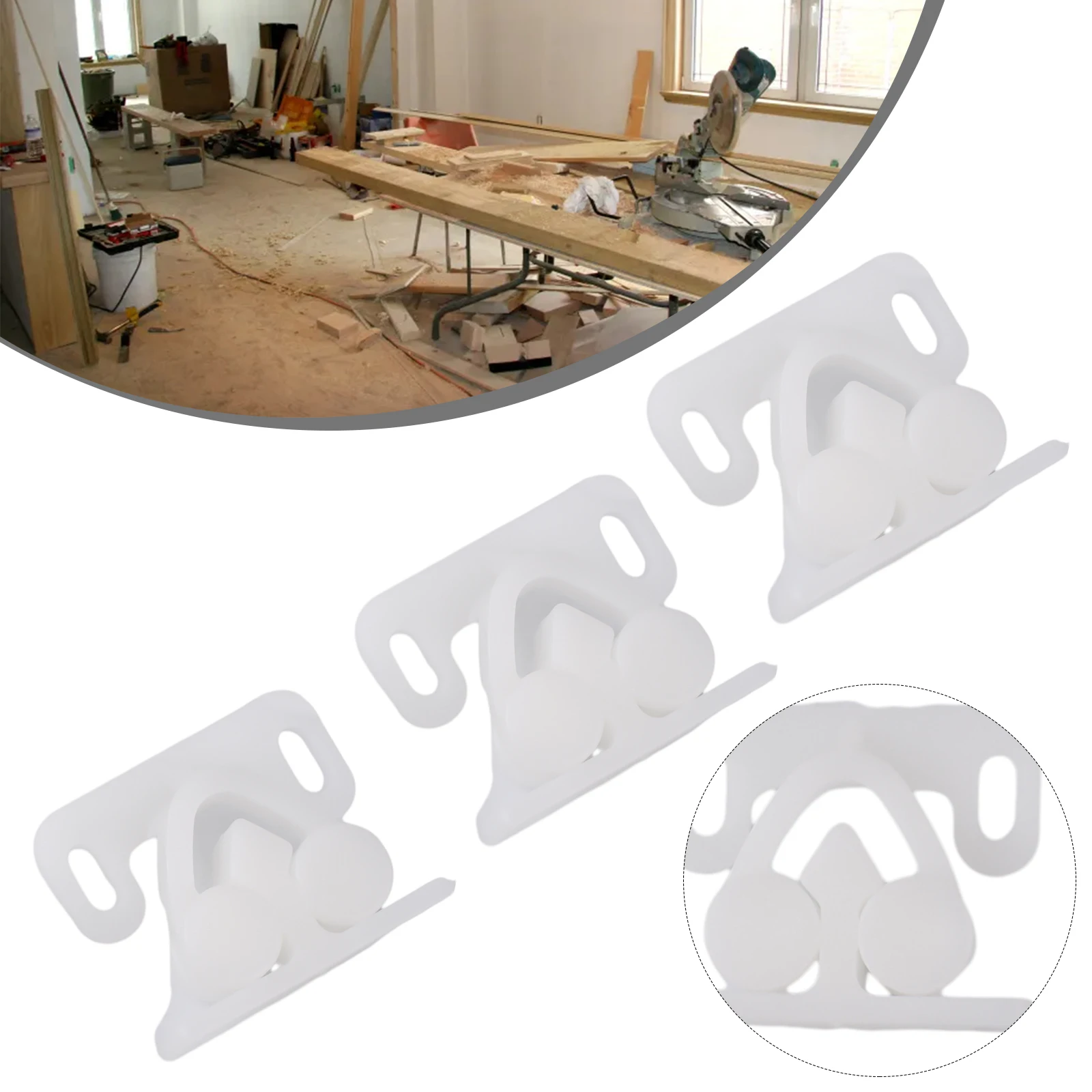 3pcs  Door Roller Latch Catch Marine Boat Ball Catch Door Cupboard Spring Roller Latch ABS Home Furniture Cabinet Roller Catch