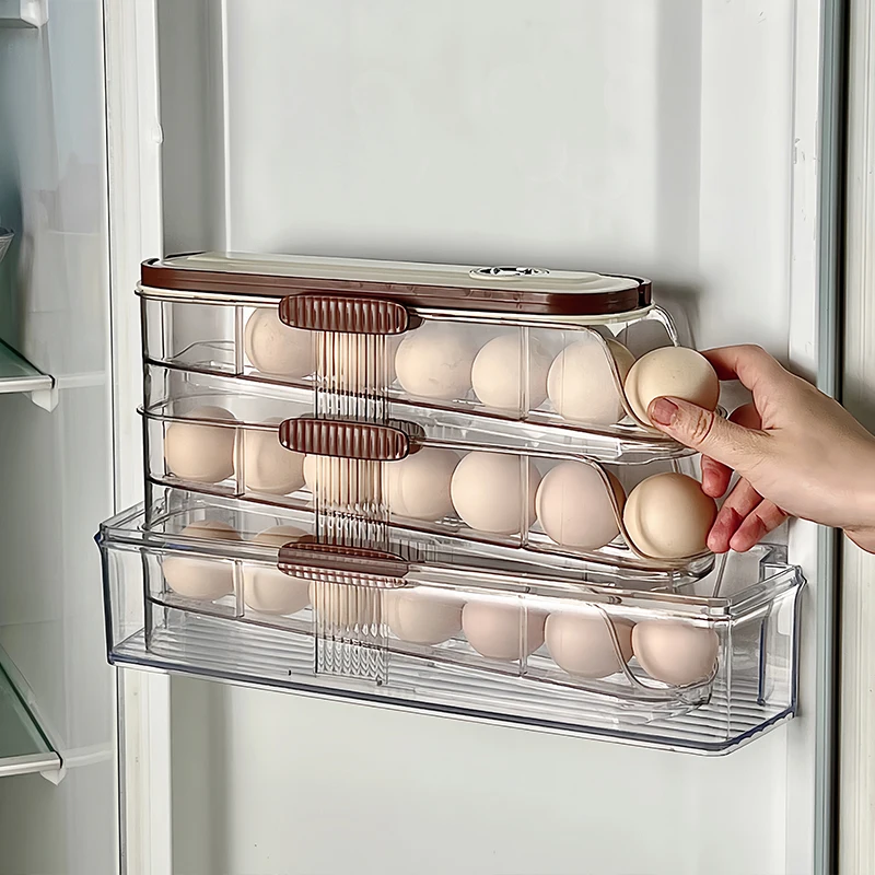 Egg Storage Box Food Dumpling Rack Frozen Kitchen Food Preservation Box Refrigerator Specific Storage