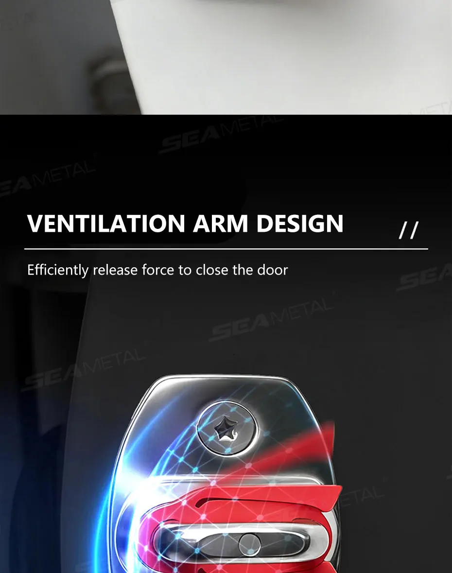 SEAMETAL Auto-Türstoßdämpfer Universeller Silikon-Autotür-Schnallenpuffer Geräuschreduzierendes Anti-Vibrations-Pufferkissen – Detail 3