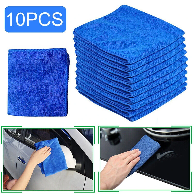

1-10pcs Car Wash Microfiber Towels Soft Drying Cloth Hemming Wash Towel Water Suction Polishing Duster Rag Car Cleaning Tools