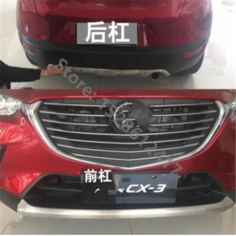 

CAR ACCESSORIES STAINLESS PROTECTOR FRONT AND REAR BUMPER SKID PROTECTOR PLATE COVER FOR MAZDA CX-3 CX3 2017-2020 CAR STYLING