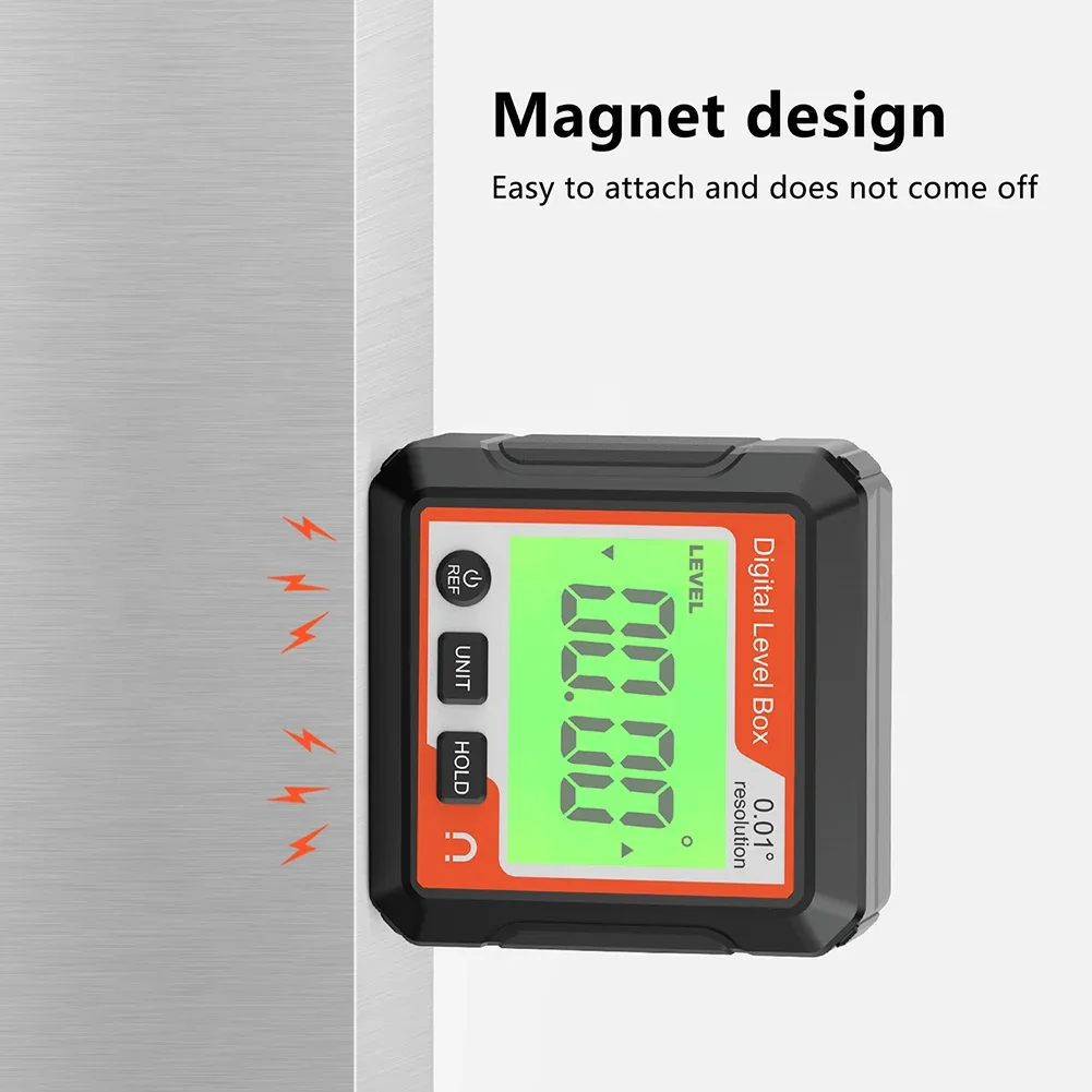 360&deg; Precision Digital Inclinometer Mini 4*90&deg; Magnetic Spirit Level Angle Finder Gauge Level Protractor Meter Tilt Measure Tool