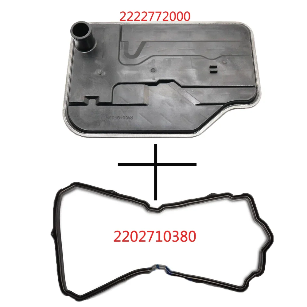 Transmission Filter + Gasket for Mercedes X164 X204 W164 W251 W220 W221 7-speed 722.9 OEM A89 2222772000 2202710380 Rubber Gasket