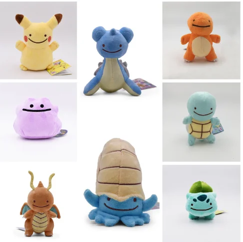 15Cm Anime Pokemon Dragonite Pikachu Gengar Charmander Squirtle Ditto Lapras Peluches Giocattolo Carino Peluche Bambole Animali