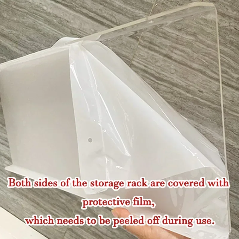 Transparent Acrylic U-shaped Wall Mounted Storage Rack Kitchen and Bathroom Walls L Do Not Require Perforated Storage Racks 5