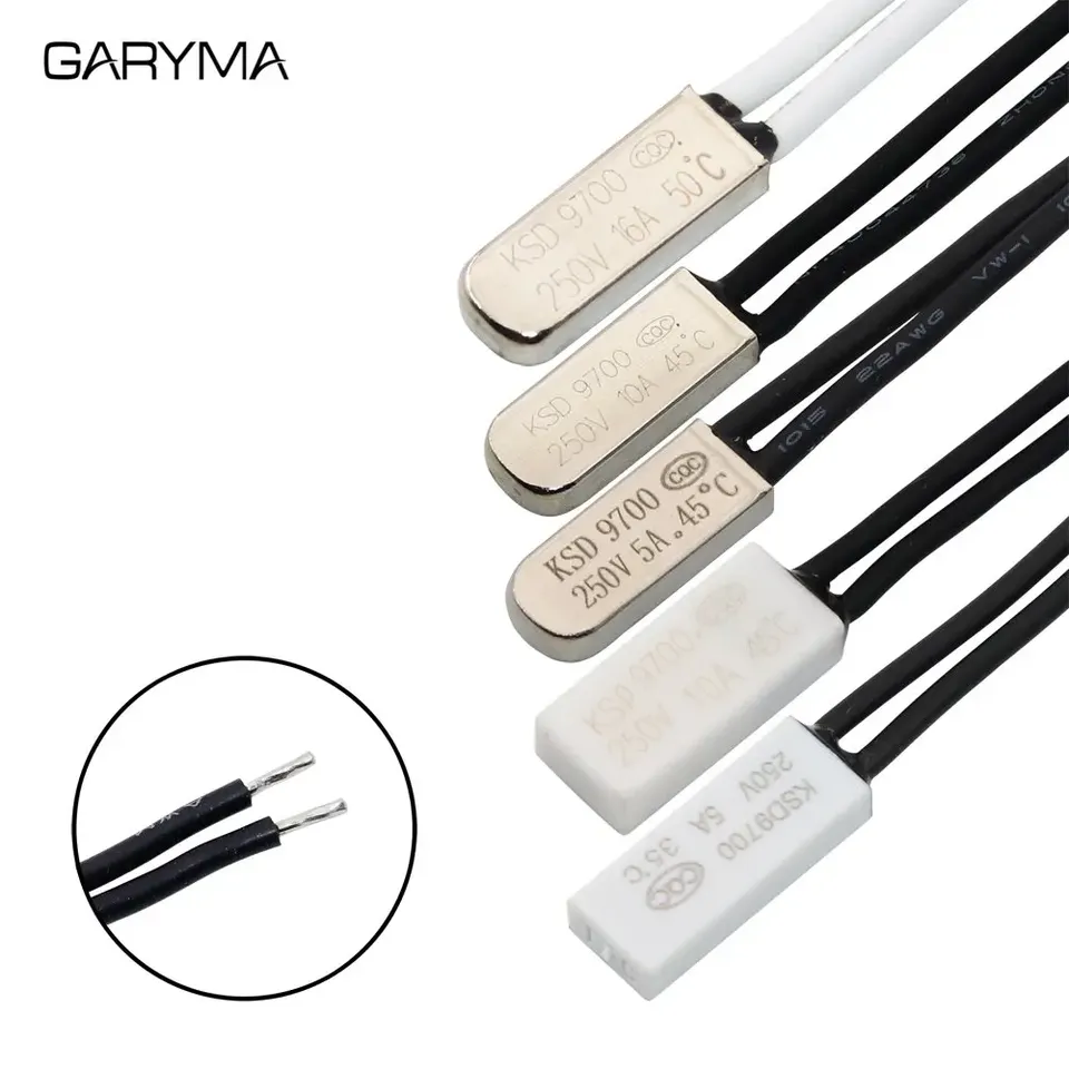 KSD9700 40~150 Degree Bimetal Disc Temperature Switch 250V 5A 10A 16A Normal Closed/Open Thermostat Thermal Protector Fuses