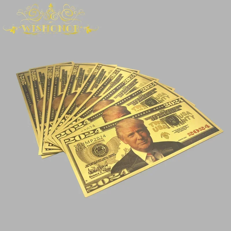 Description Picture 6 of item10pcs/lot Nice America 1 - 100 Dollar Banknote in 24K Gold Plated For Collection