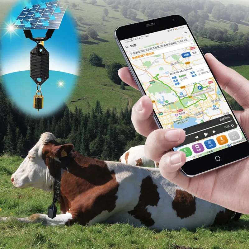 

4G LTE Solar Anti-lost GPS Tracker Collar GPS Tracking Device for Cows Camel Livestock Animals Tracker Waterproof Cattle Locator