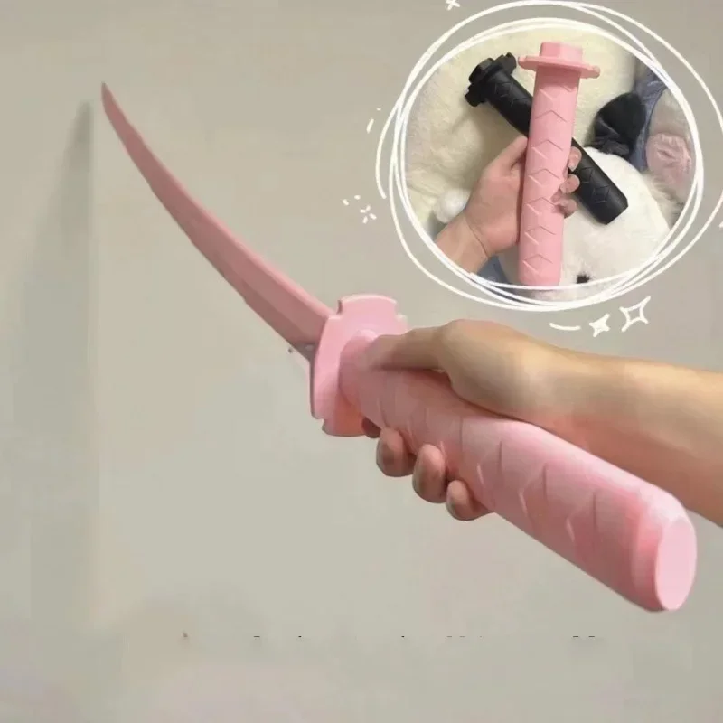 Kids 3D Gravity Retractable Folding Katana Sword Stress Relief Toys Gifts