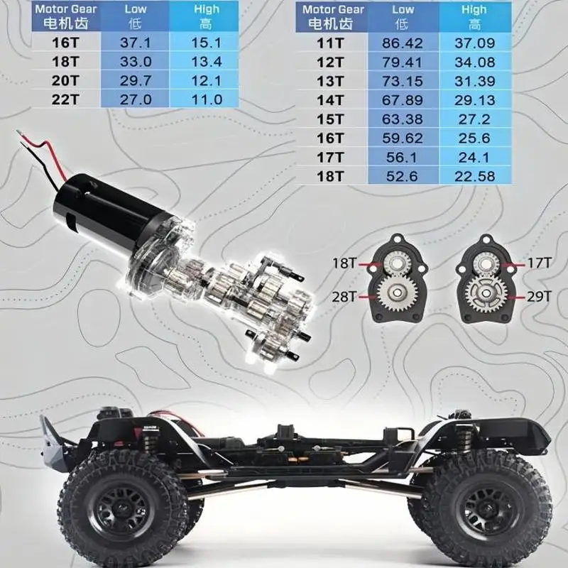 Professional RC Climbing Car Four Wheel Drive Off Road Vehicle